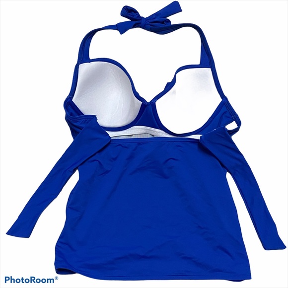 Tommy Bahama Halter Style Tie Back Tankini Top - Picture 3 of 6